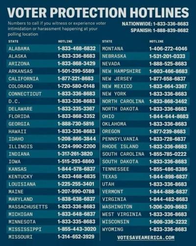 a vote hotlines m