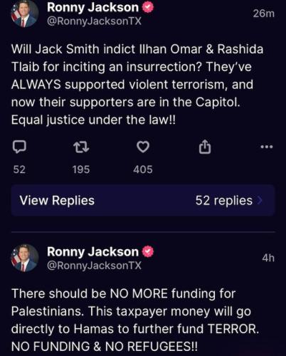 ronny jackson tweet oct 2023