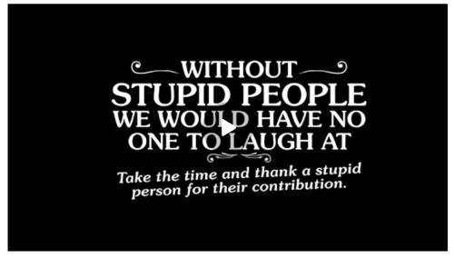 Stupid people video screenshot