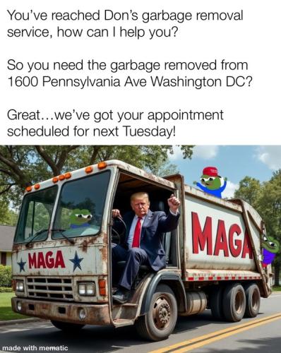TRUMP GARBAGE TRUCK