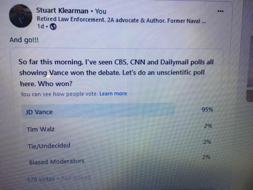 VP Debate Poll LinkedIn