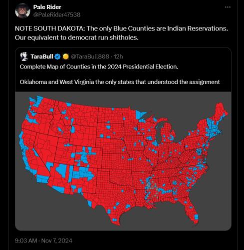 Note South Dakota shitholes tweet