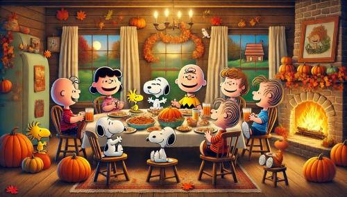 Snoopy thanksgiving dinner