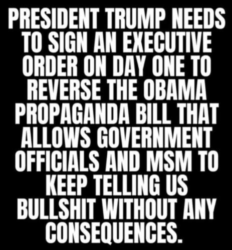 OBAMA'S PROPAGANDA BILL