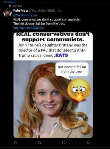 Pale Rider John Thune tweet