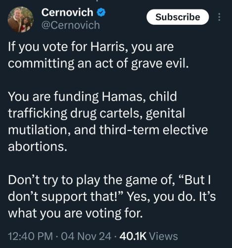 a harris vote g