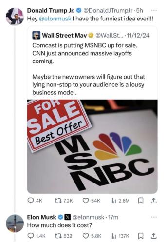 Elon Buys MsNbc?