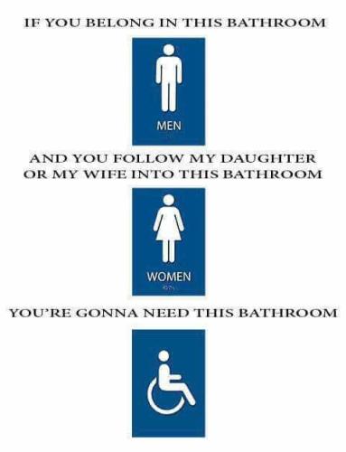 bathroom if you belong in this follow daughter into womens room you will need this bathroom handicap