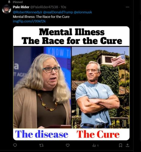 Mental Illness Race for the cure tweet