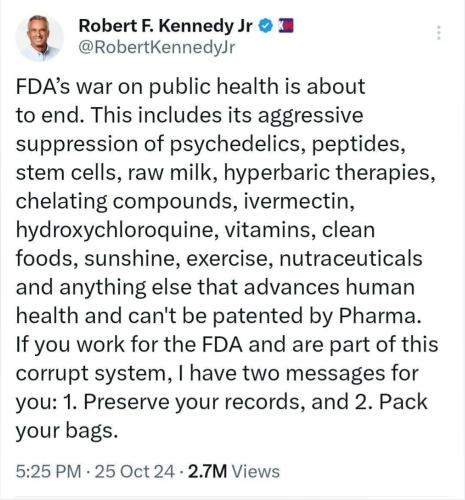 RFK Jr on FDA and big pharma