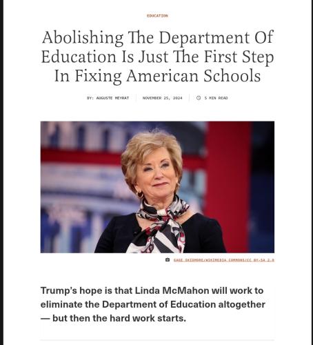 Oh yes ABOLISH the woke department of education