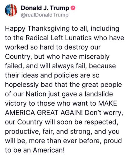 Happy thanksgivin Lunatics