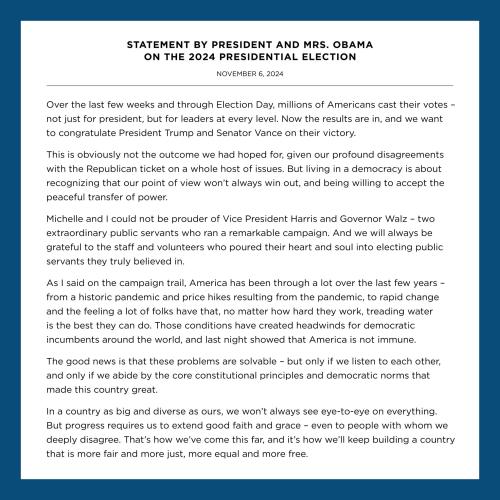 Obama statement