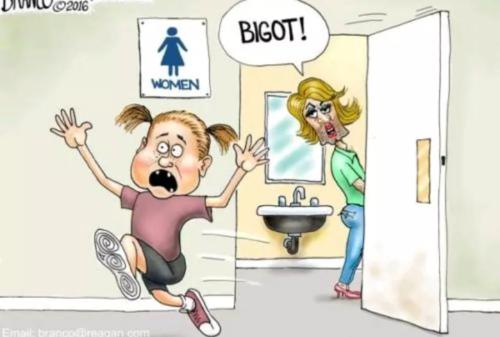 lgbtxyz bathroom screaming girl called bigot by man in girls room