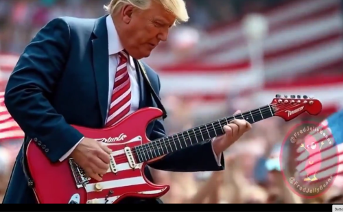 TRUMP PLAYING GUITAR AI