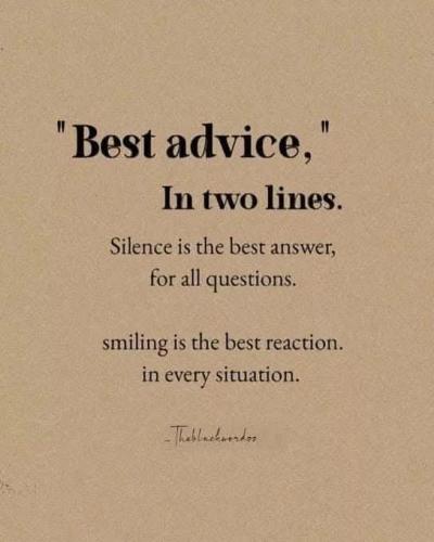 best advise