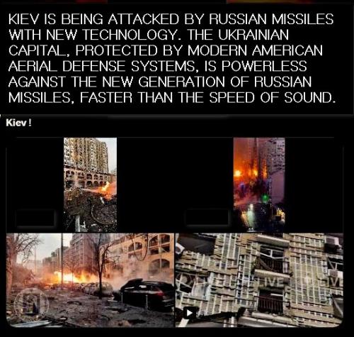 KIEV UKRAINE ATTACKED BY RUSSIAN MISSILES