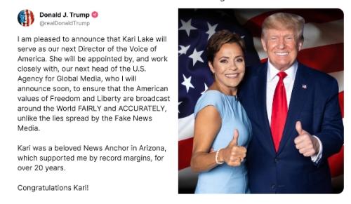 Trump Kari Lake screenshot