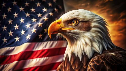 Eagle with American Flag_1