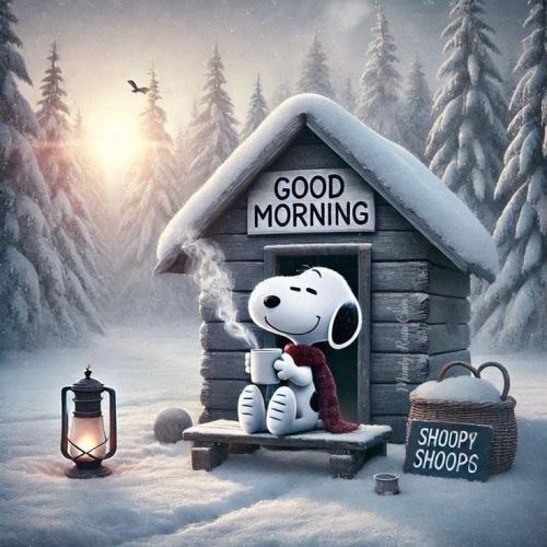 morning winter snoopy 1