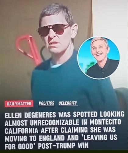 Ellen DeGenerate incognito in California