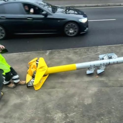 downed speed camera