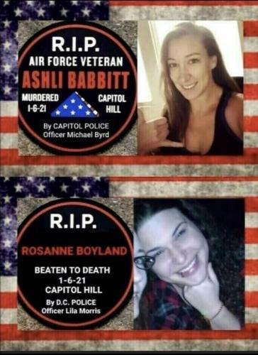 ashli babbitt and rosanne boyland memorial _never forget