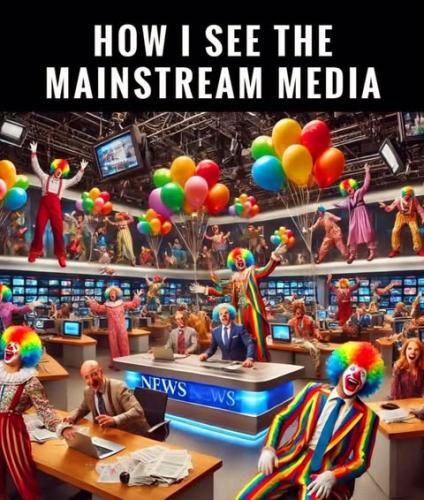 mainstream news clown show