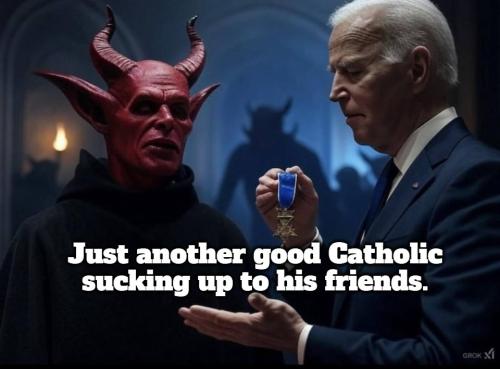 Just another good Catholic sucking up to his friends.960px