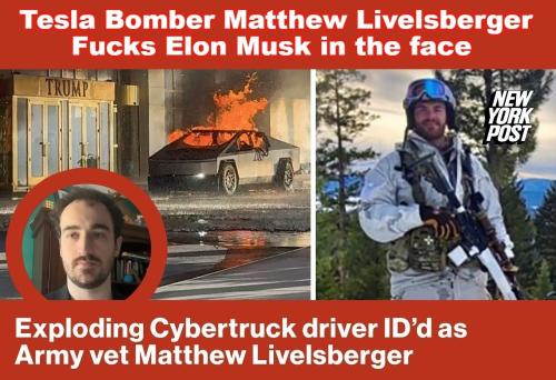 Tesla Bomber Matthew Livelsberger Fucks Elon Musk in the face
