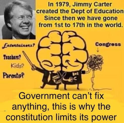 Defund the Department of Indoctrination education