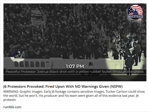 J6 protestors provoked