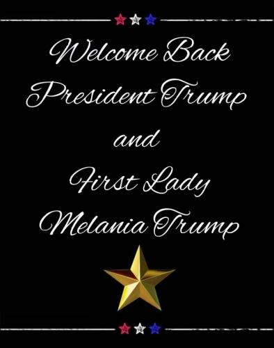 welcome back president trump