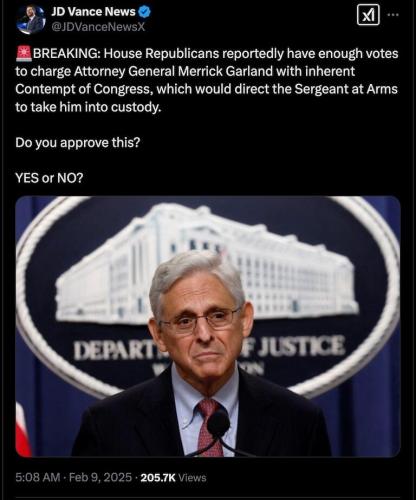 Arrest Merrick Garland