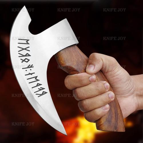 Handmade viking pizza cutter