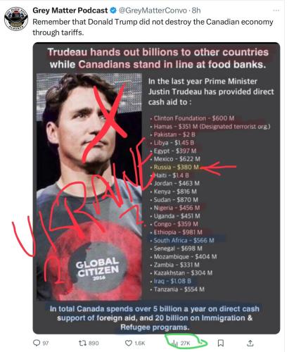 giving away our money