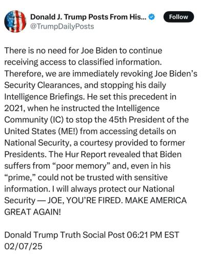 FJB is gone and should not have access