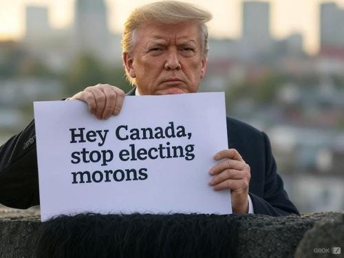 Hey Canada stop electing morons Trump