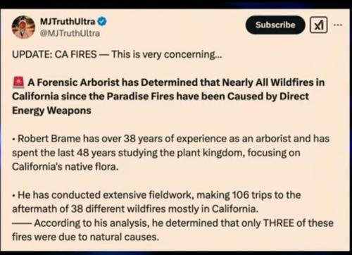 Only 3 out of 38 wildfires in commifornia are natural