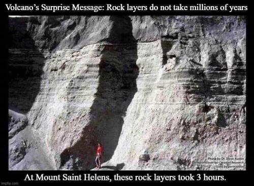 Mount St. Helens rock layers