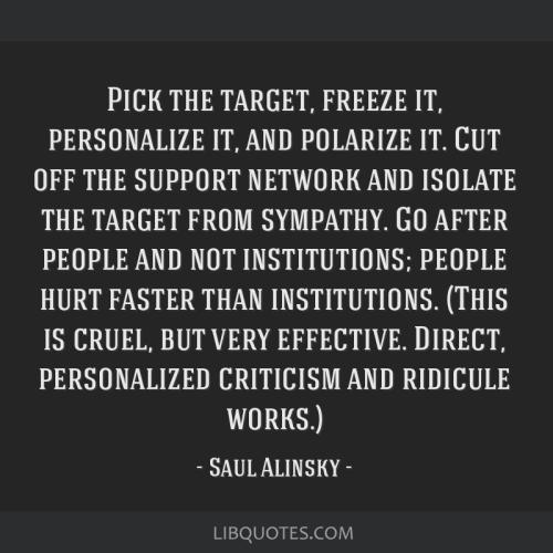 saul Alinsky NUMBER 13