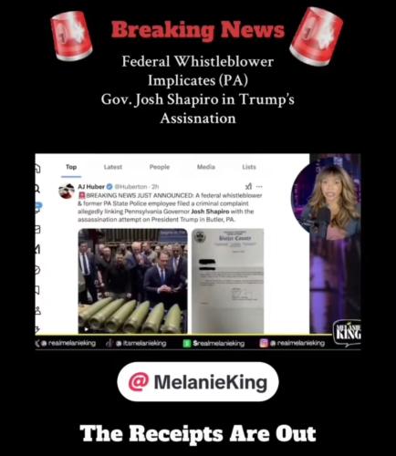 PA Governor Shapiro is involved in Pres TRUMP attempted assassination
