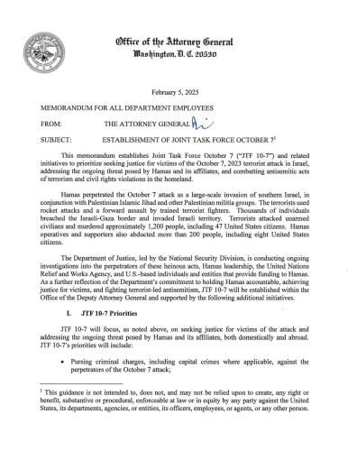 DOJ declared war on hamas