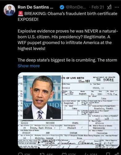 True he us not a U.S. CITIZEN