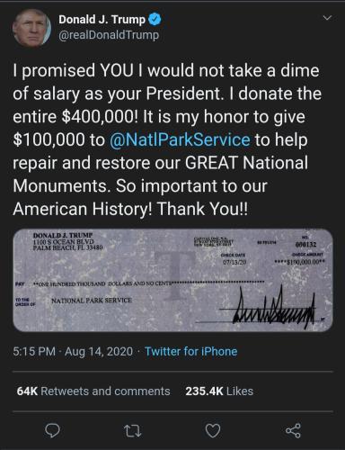 Proof of his promise then and he delivered