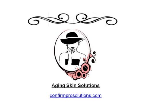 Ad for Aging Skin Solutions.