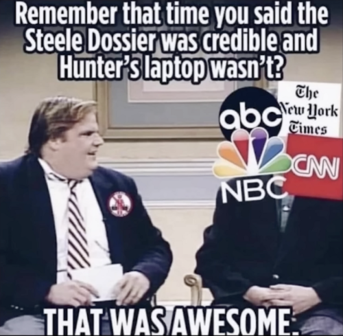 Chris Farley, Hunter Biden's Laptop, ABC, NBC, CNN, The New York Times, Awesome -- Steel Dossier Credible Witness, Testimony