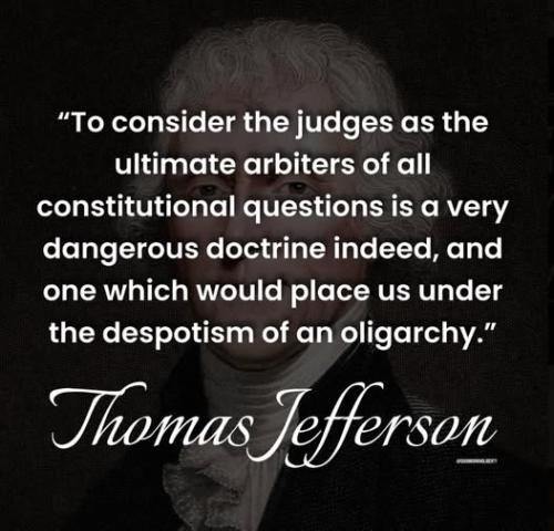 thomas jefferson judges not final arbiters