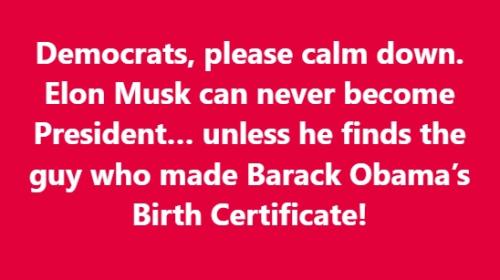 Never Can Be President