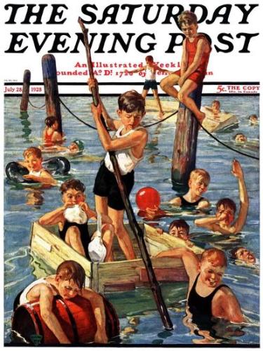 eugene-iverd-crowd-of-boys-swimming-saturday-evening-post-cover-july-28-1928_u-l-q1hy47r0
